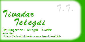 tivadar telegdi business card